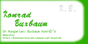 konrad buxbaum business card